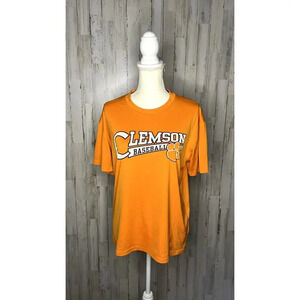 Vintage‎ Easton Clemson Tigers Baseball Men's Small Orange Short Sleeve Shirt